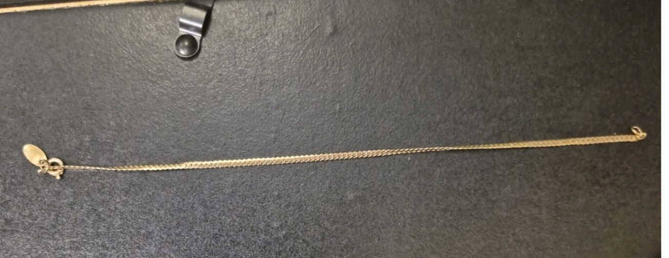 Signed Vintage Krementz 14K Gold Overlay Flat Link Chain Bracelet 7\