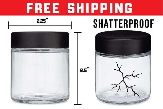 3oz Shatterproof Food Grade Jars For One Eighth or 3.5g Flower ( 50pack ) 3oz Shatterproof Food Grade Jars For One Eighth or 3.5g Flower ( 50pack )