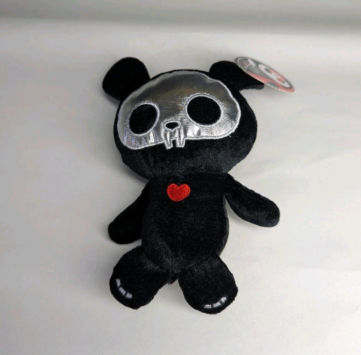 Skelanimals Plush Black Skeleton Dog by Fiesta Stuffed Animal Red Heart Toy RARE Skelanimals Plush Black Skeleton Dog by Fiesta Stuffed Animal Red Heart Toy RARE