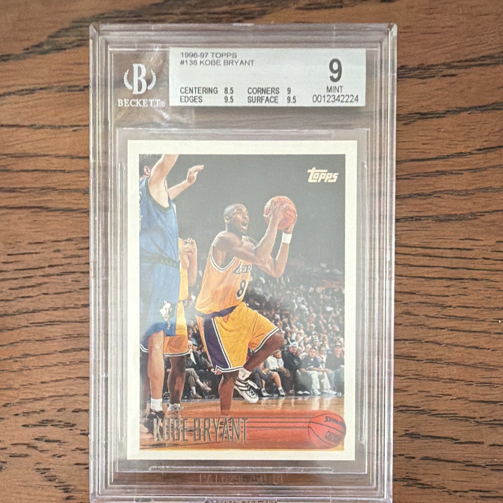 Topps 1996-97 Kobe Bryant Rookie Card #138 Base Set BGS 9 Mint Lakers💰🏴☠️ Topps 1996-97 Kobe Bryant Rookie Card #138 Base Set BGS 9 Mint Lakers💰🏴☠️