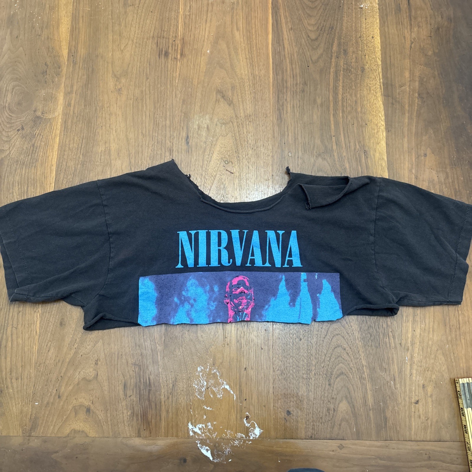 Vintage 90s 1992 Nirvana Sliver  Giant Single Stitch Chopped Size L 