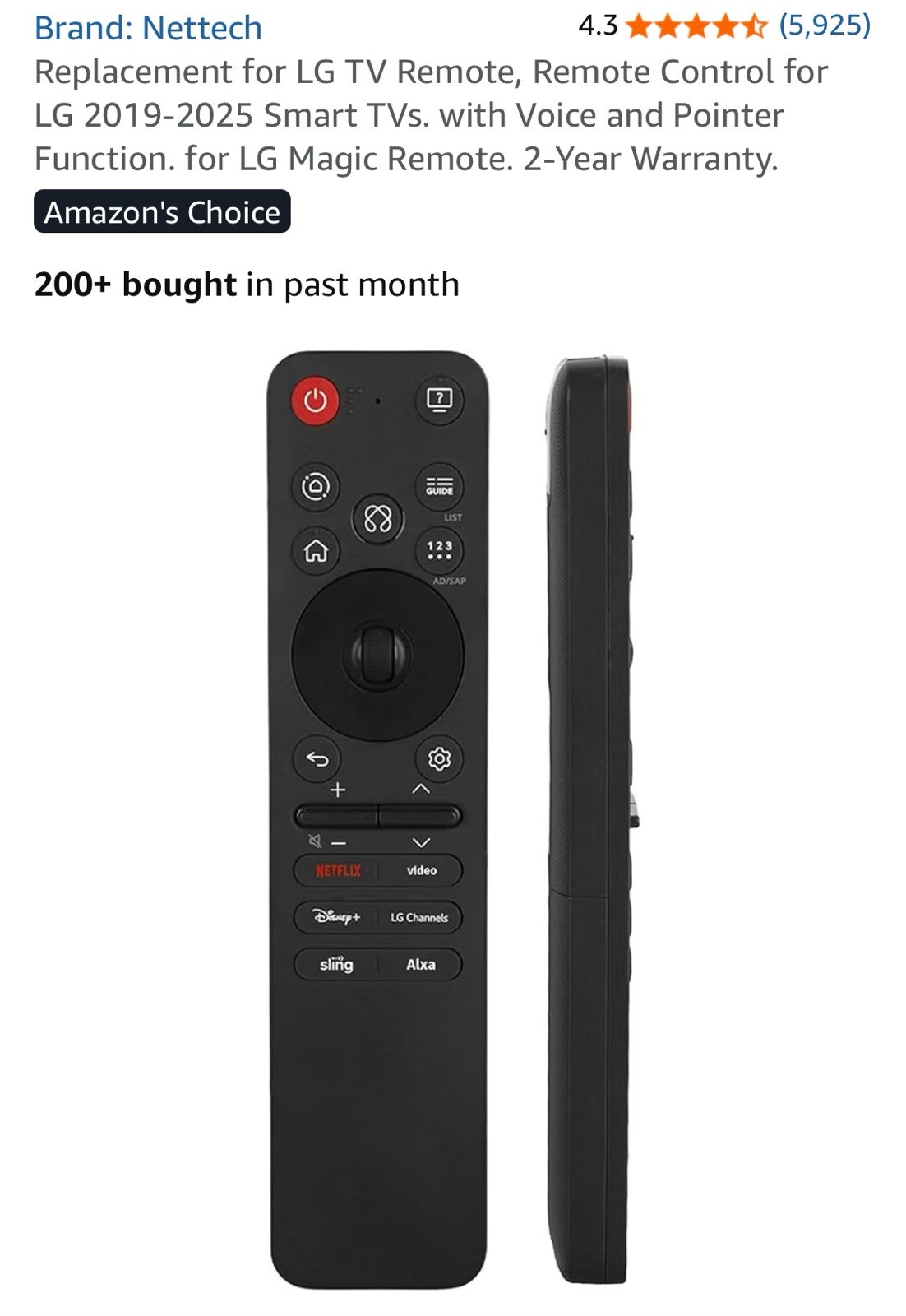 New MR25GA AKB76046608 For LG 2025 Magic Voice TV Remote Control AKB76046602 New MR25GA AKB76046608 For LG 2025 Magic Voice TV Remote Control AKB76046602