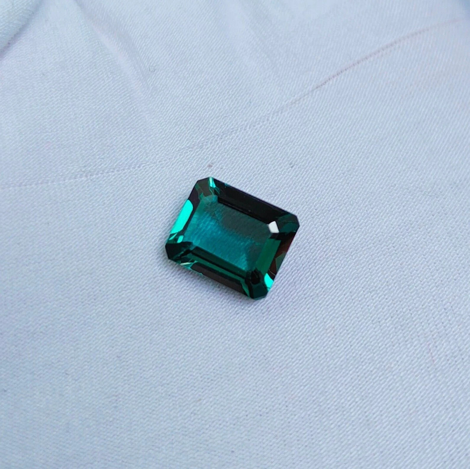 Natural Teal Sapphire 8.56 Ct CERTIFIED Excellent Loose Gemstone Emerald Cut