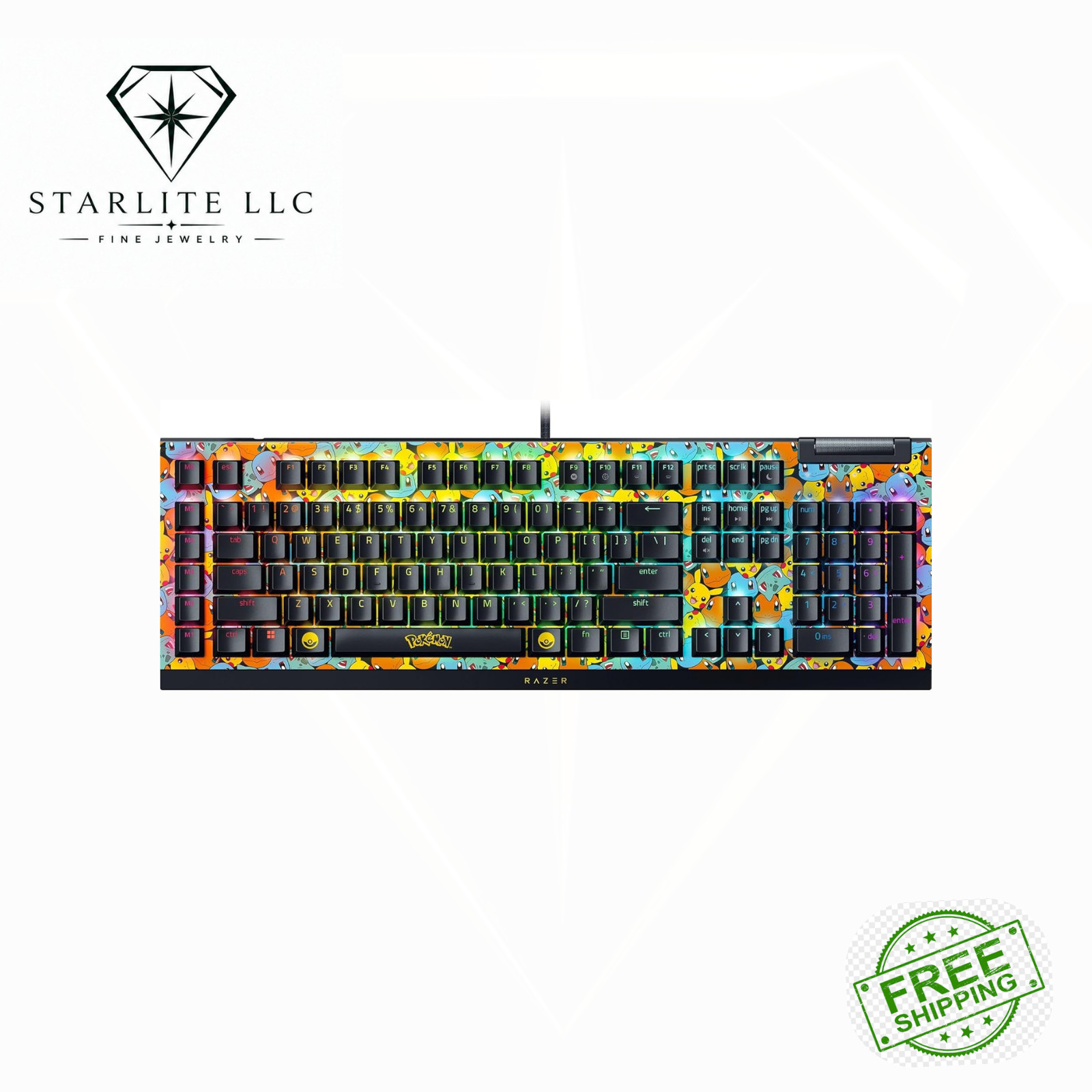 Razer BlackWidow V4 X Pokémon Edition - Mechanical Gaming Keyboard - Chroma RGB Razer BlackWidow V4 X Pokémon Edition - Mechanical Gaming Keyboard - Chroma RGB