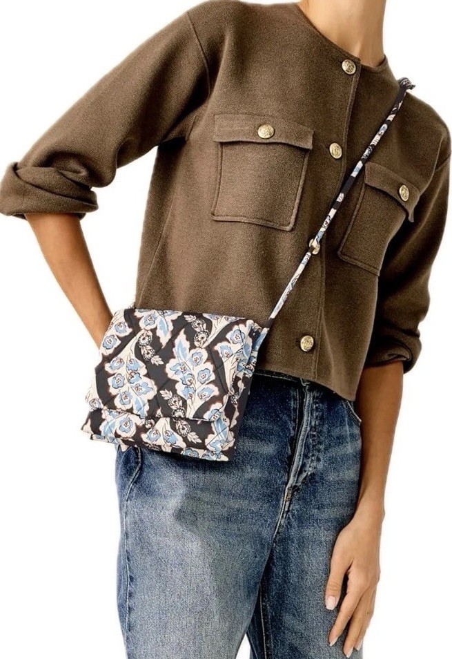 NEW Vera Bradley purse quilted bag floral paisley Baird Hipster Crossbody NWT