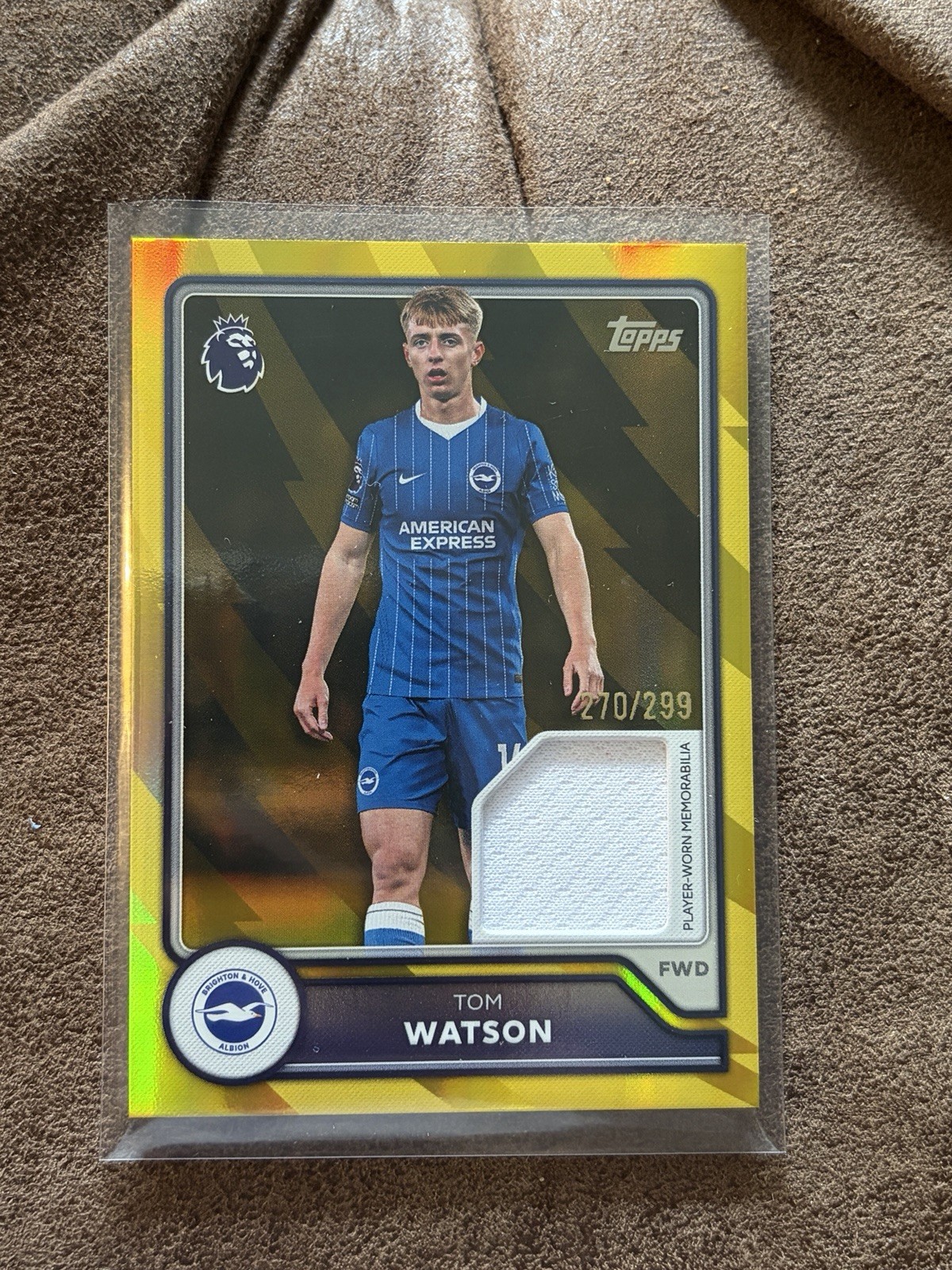 2026-27 Topps Flagship Tom Watson Relic Patch /299 Brighton