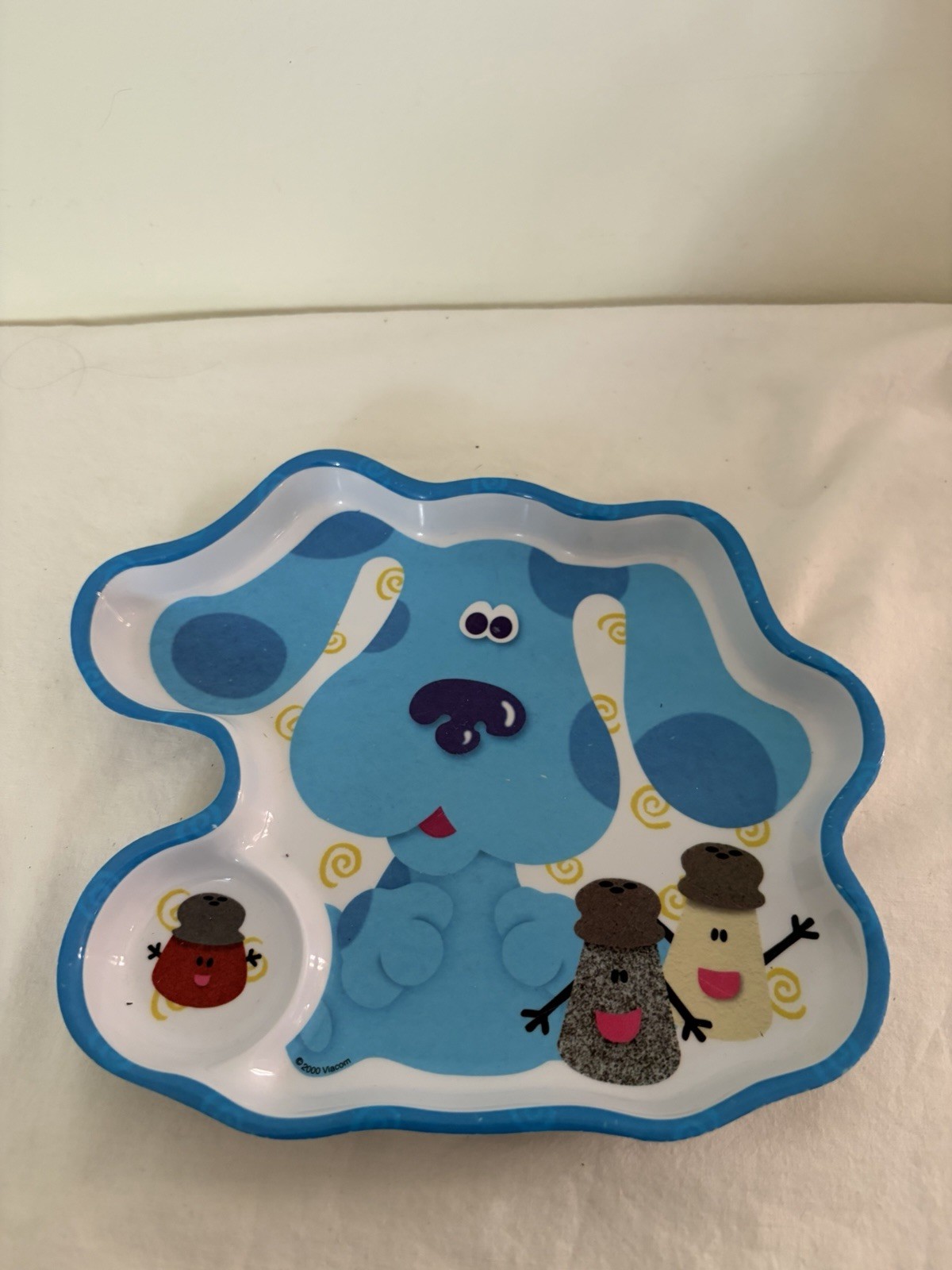 Vintage Y2K Blues Clues Divided Section Melamine Plates ZAK Designs 2000