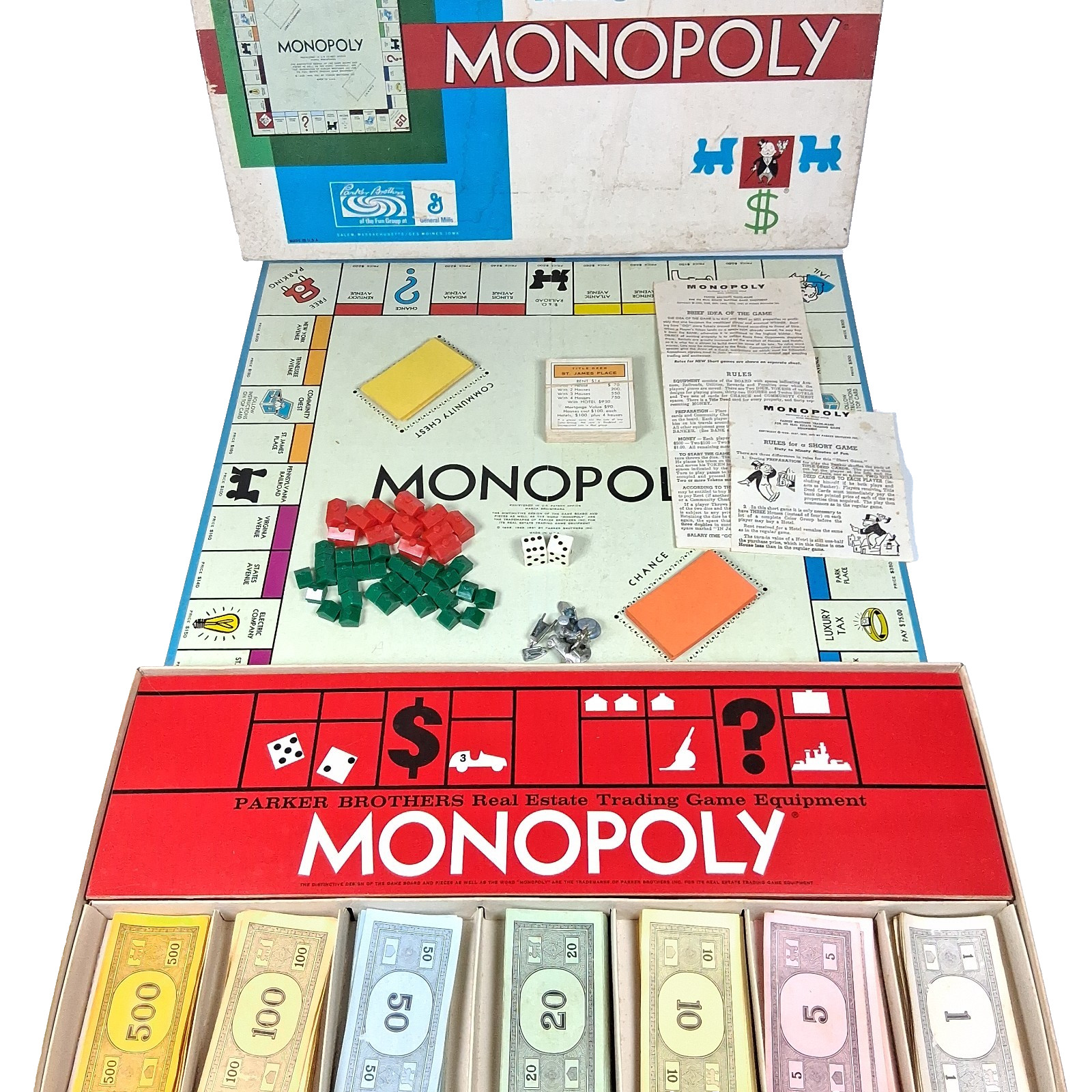 Vintage 1961 Monopoly Board Game Parker Brothers Complete Original Classic Vintage 1961 Monopoly Board Game Parker Brothers Complete Original Classic
