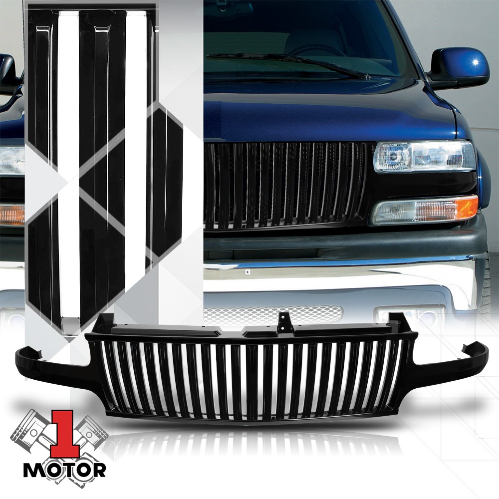 Black ABS Vertical Bar Billet Grille/Grill for 00-06 GM GMT800/GMT830 Suburban