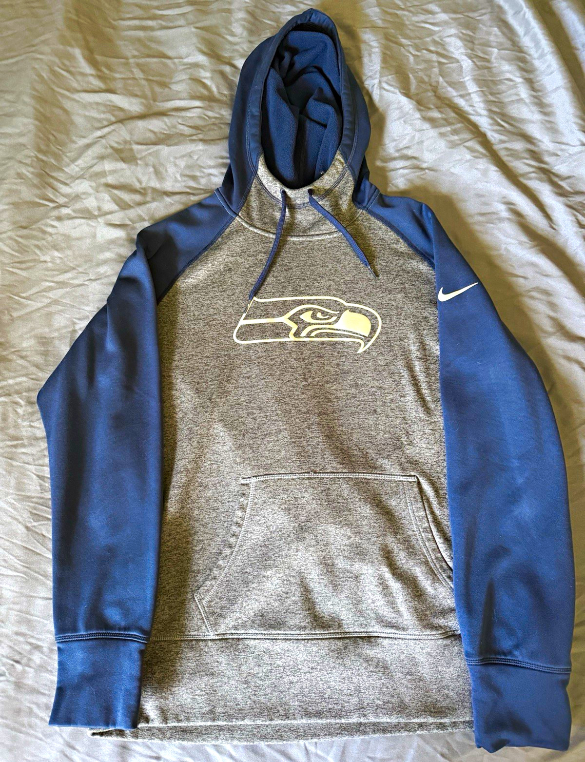 Nike Seattle Seahawks NFL Football Therma-Fit Hoodie XL Gray Blue Licensed Nike Seattle Seahawks NFL Football Therma-Fit Hoodie XL Gray Blue Licensed