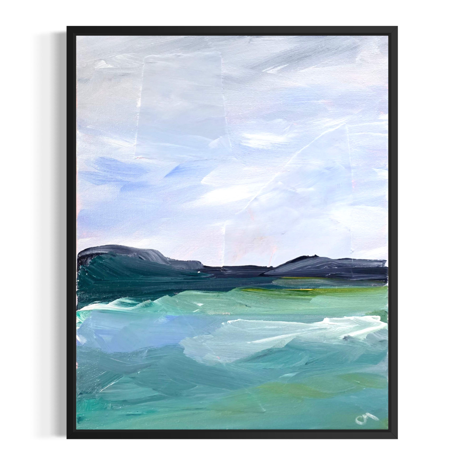 Original Landscape Painting 11x14 Abstract Canvas Acrylic Signed Bedroom Decor