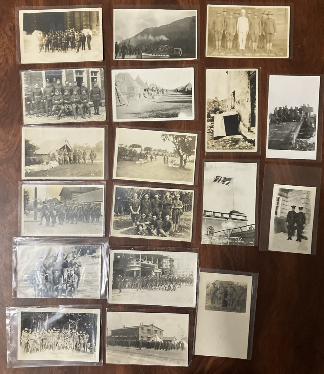 Lot 18 Vintage WWI WWII Military Postcards Groups Soldiers Guns RPPC & Photos Lot 18 Vintage WWI WWII Military Postcards Groups Soldiers Guns RPPC & Photos
