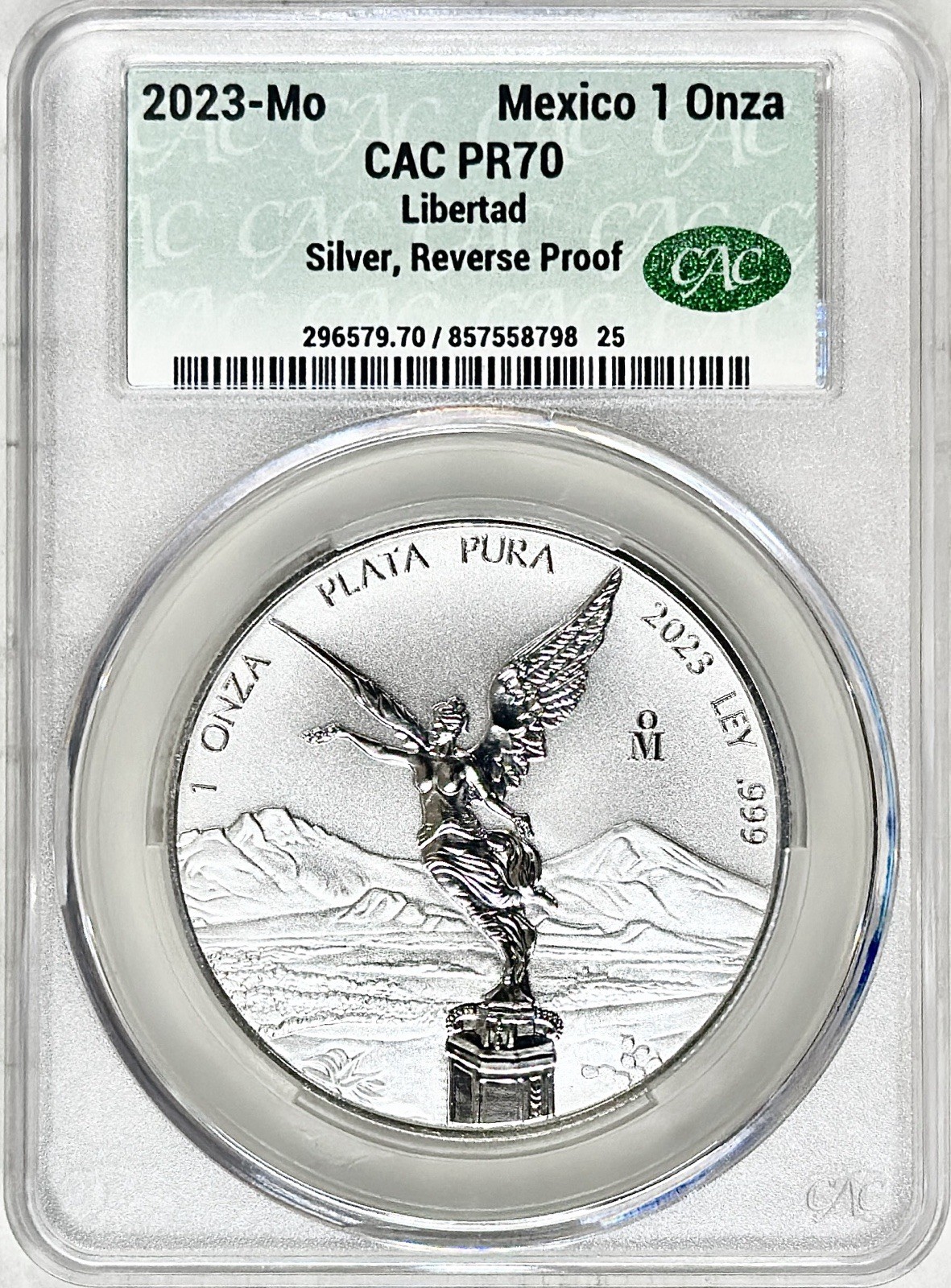 2023 MEXICO LIBERTAD REVERSE PROOF 1 ONZA SILVER CACG PR70