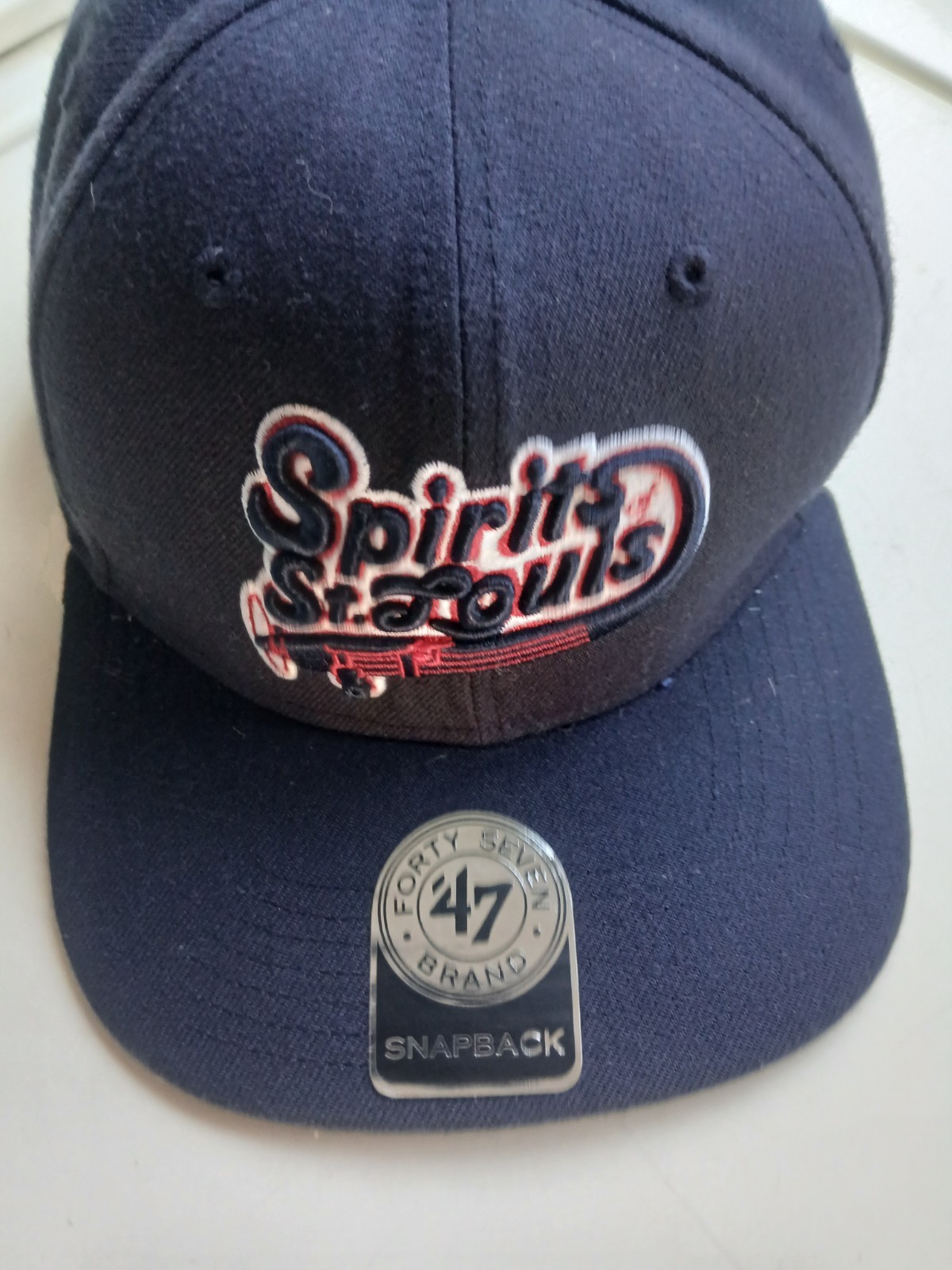 47 Brand NBA Spirits of St Louis Hardwood Classics Navy Blue Snapback Hat 47 Brand NBA Spirits of St Louis Hardwood Classics Navy Blue Snapback Hat