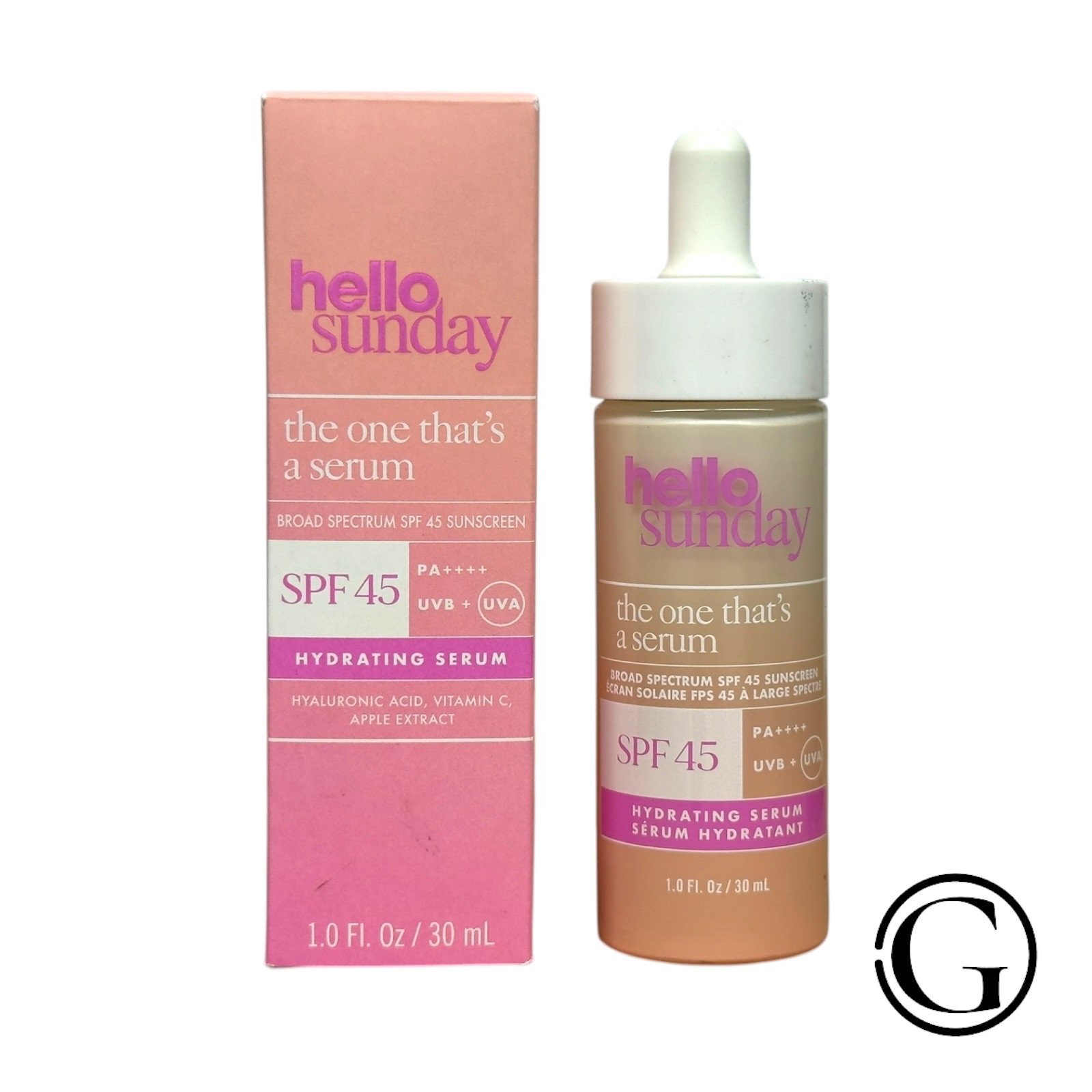 Hello Sunday The One That\'s a Serum SPF 45 Hydrating & Brightening Vitamin C NIB
