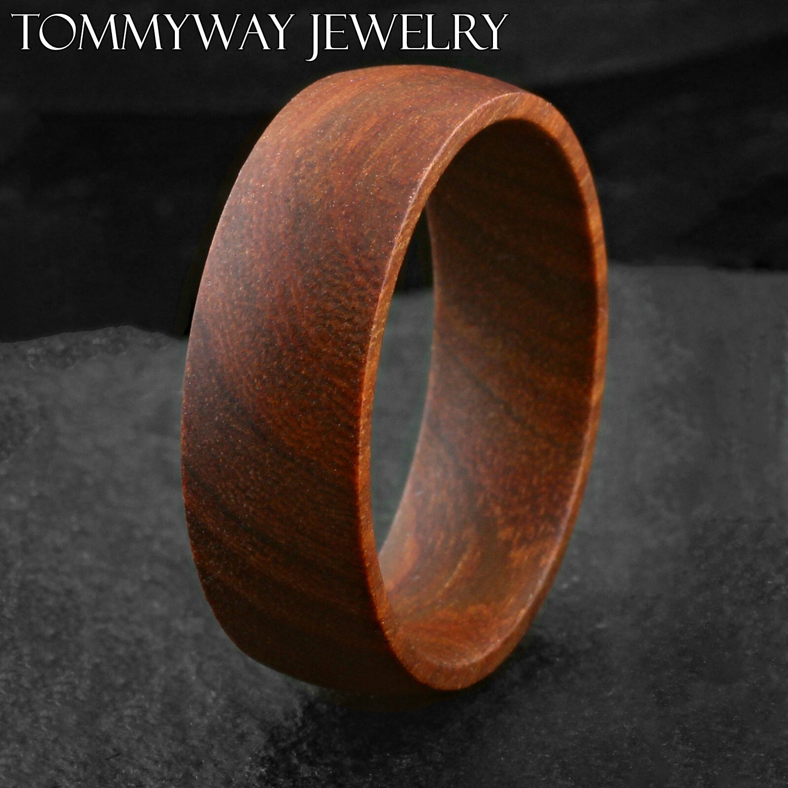 Gorgeous Hawaiian Koa Wood Domed Wedding Band Ring 6mm or 8mm Gorgeous Hawaiian Koa Wood Domed Wedding Band Ring 6mm or 8mm