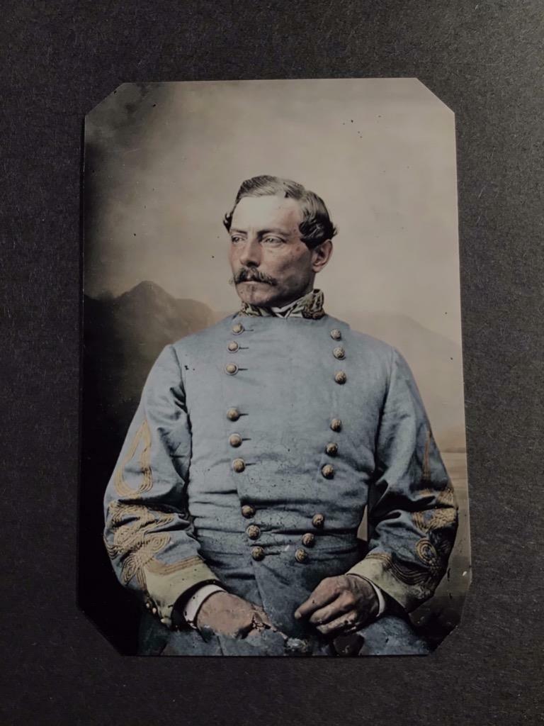 Sixth-Plate Civil War Confederate General P. G. T. Beauregard Tintype C2325RP
