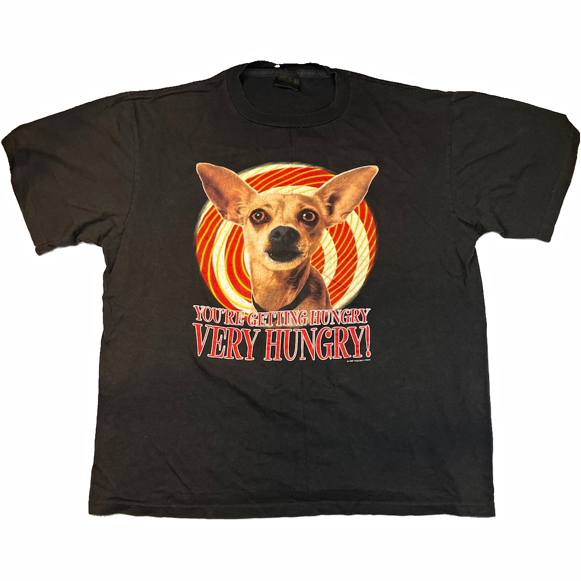 Vintage 1999 Taco Bell Chihuahua T Shirt XL Black Changes Getting Hungry 90s