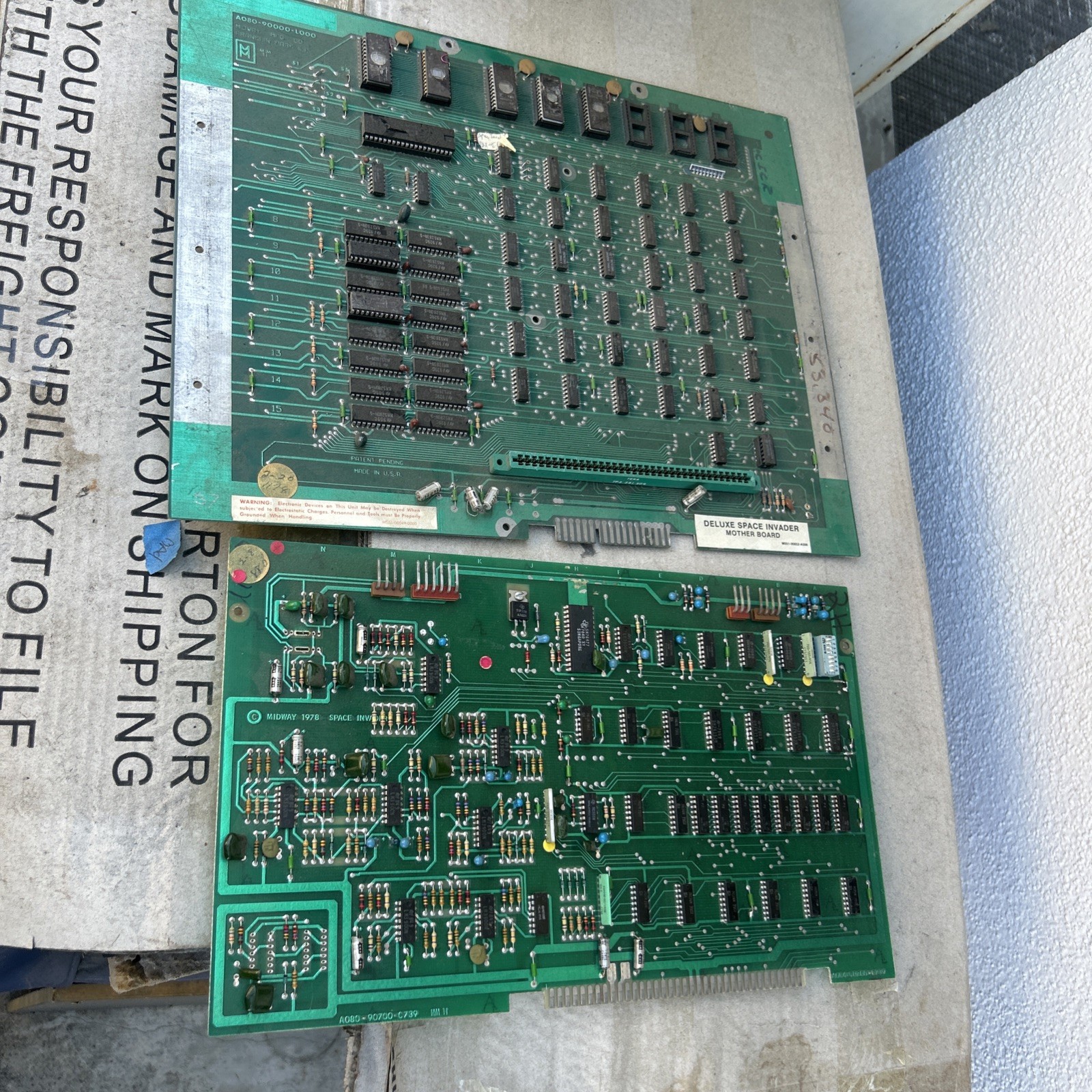 i\'m Tested Space Invaders Deluxe Midway Arcade Video Game Pcb Board IF11 i\'m Tested Space Invaders Deluxe Midway Arcade Video Game Pcb Board IF11