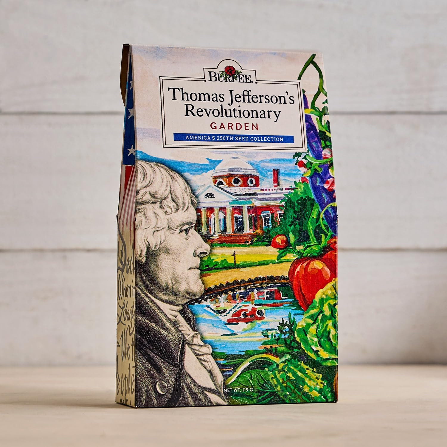 Thomas Jefferson\'s Heritage Seed Collection: 8 Veggies & Flowers Set