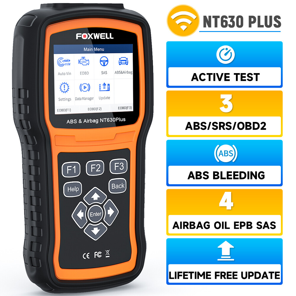 FOXWELL NT630 Pro OBD2 Scanner Car Diagnostic Bidirectional ABS SRS Oil Reset