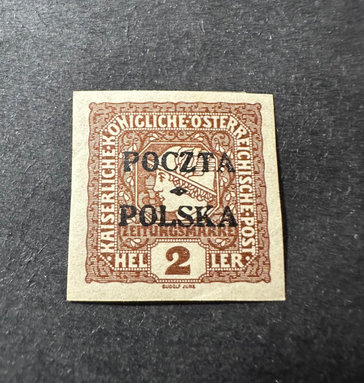 Poland 1919 Sc# P1 Newspaper Philatelia Krakow Imperforate MH 
