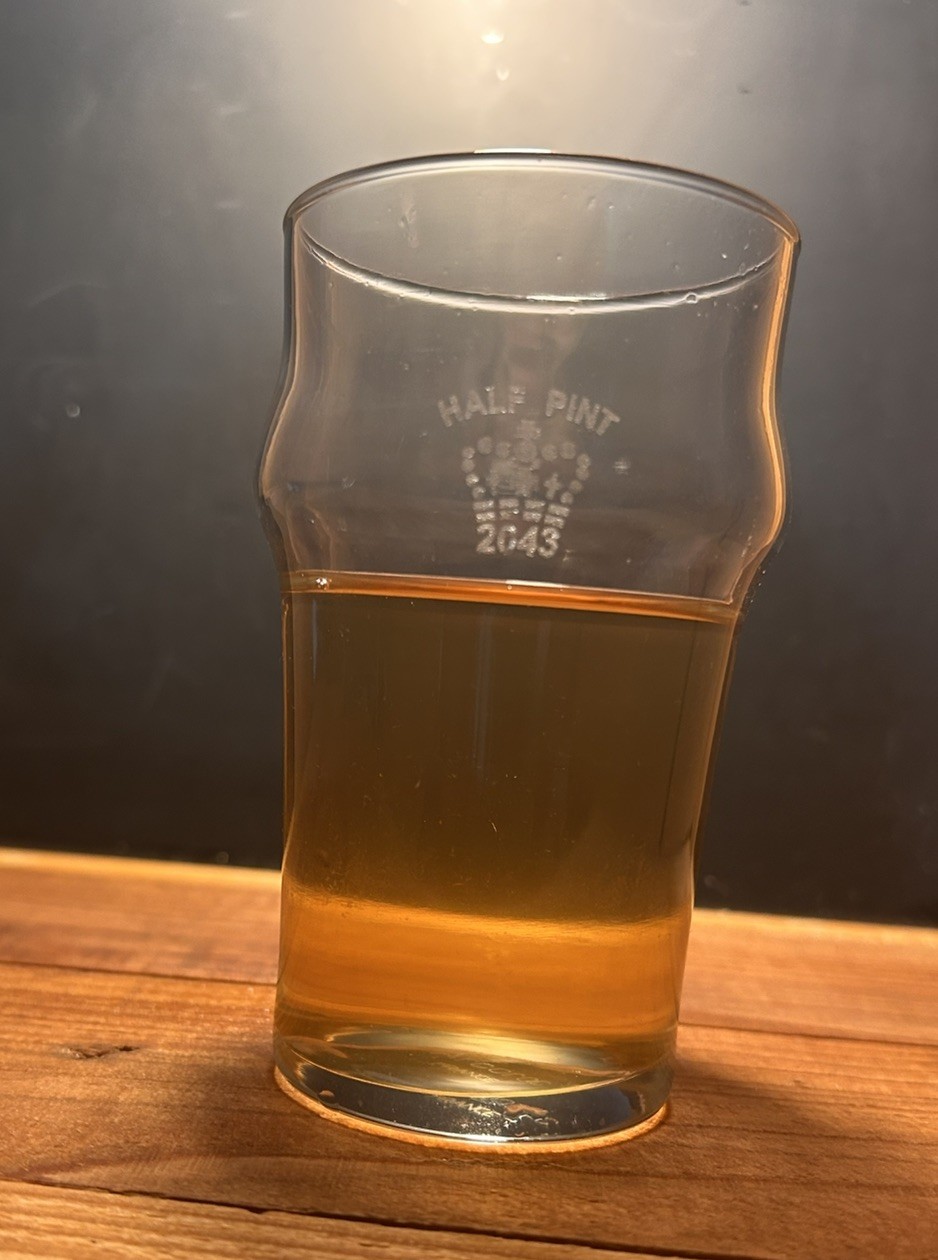 Nonic 10 Ounce Imperial Half Pint Glass Official British Crown Stamp Etched