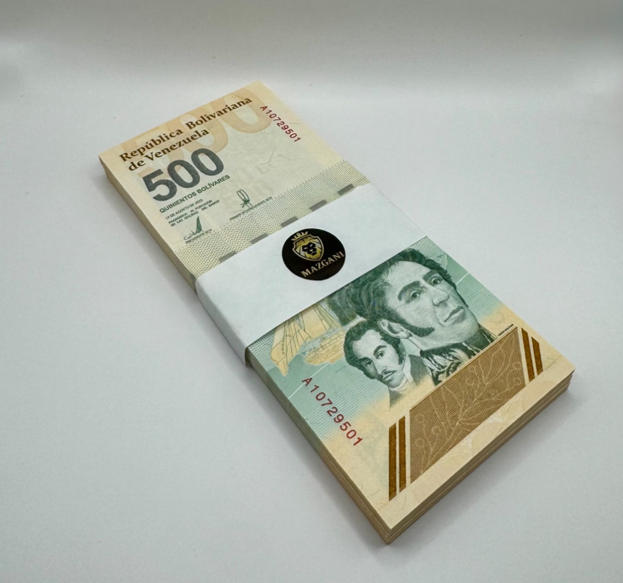 1/2 BUNDLE (50 PCS) VENEZUELA 500 BOLIVARES DIGITALES 2023-2025 Cir. USED P-121