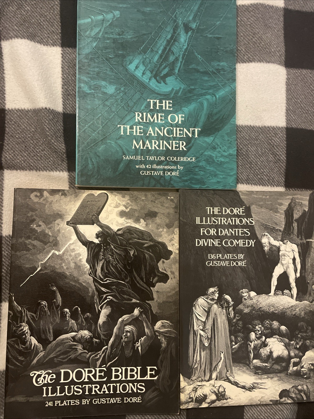 VINTAGE GUSTAVE DORE’ ART BOOK LOT (3 TOTAL) VG+