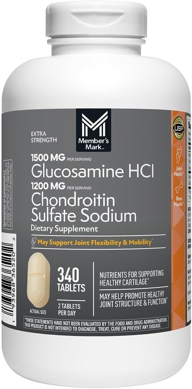 Member's Mark Triple Strength Glucosamine Chondroitin 340 Tablets Joint