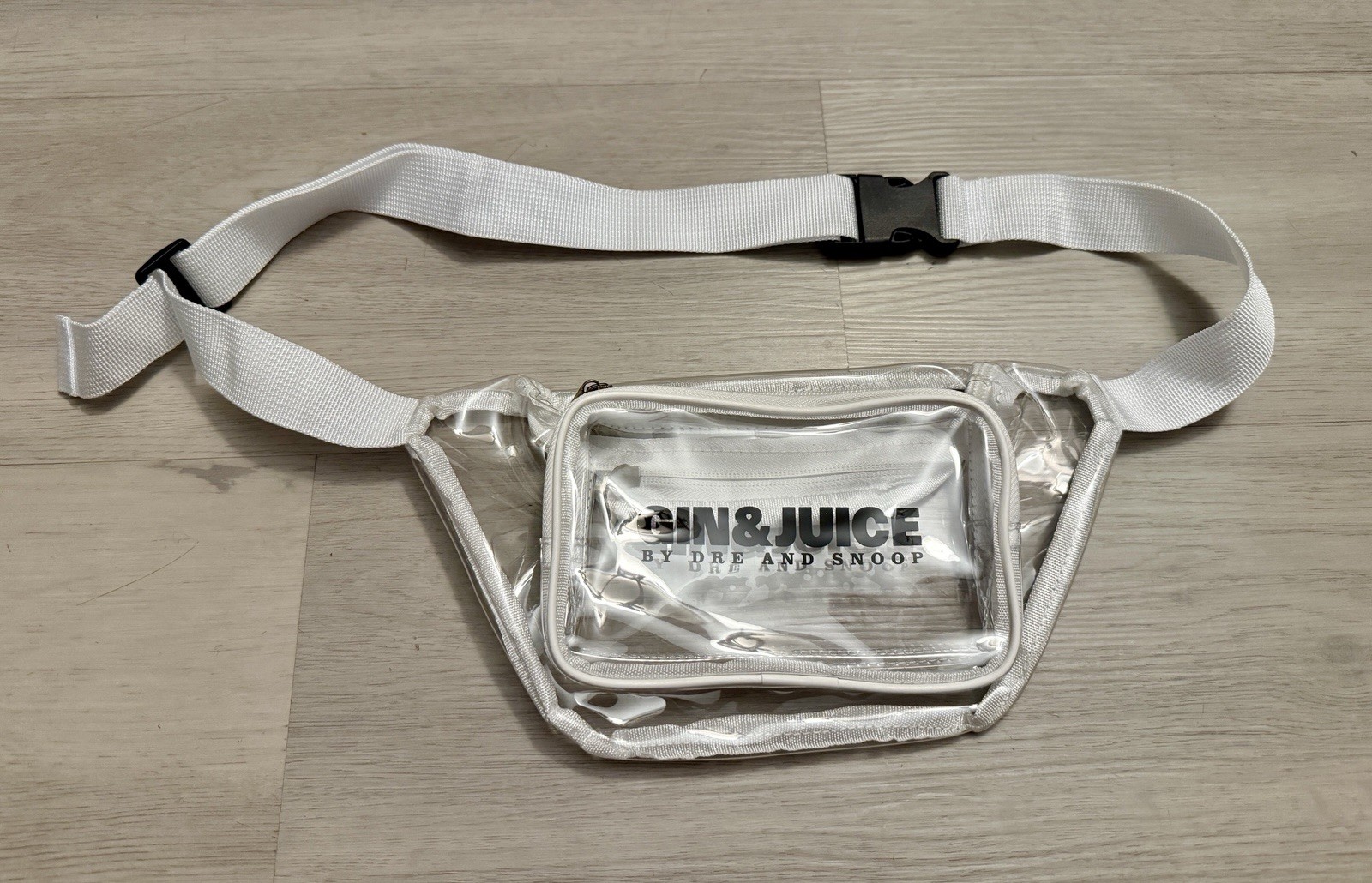 NWOT Rare Dre Snoop Gin & Juice Bag Fanny Pack Concert Clear Transparent Waist