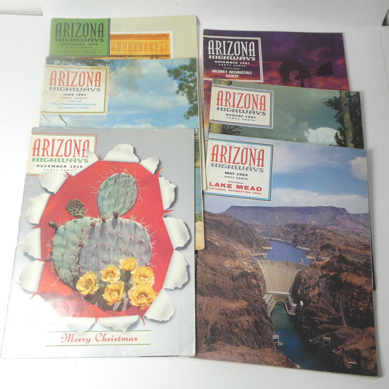 7 Issues Arizona Highways Magazine Vintage 1959-1964