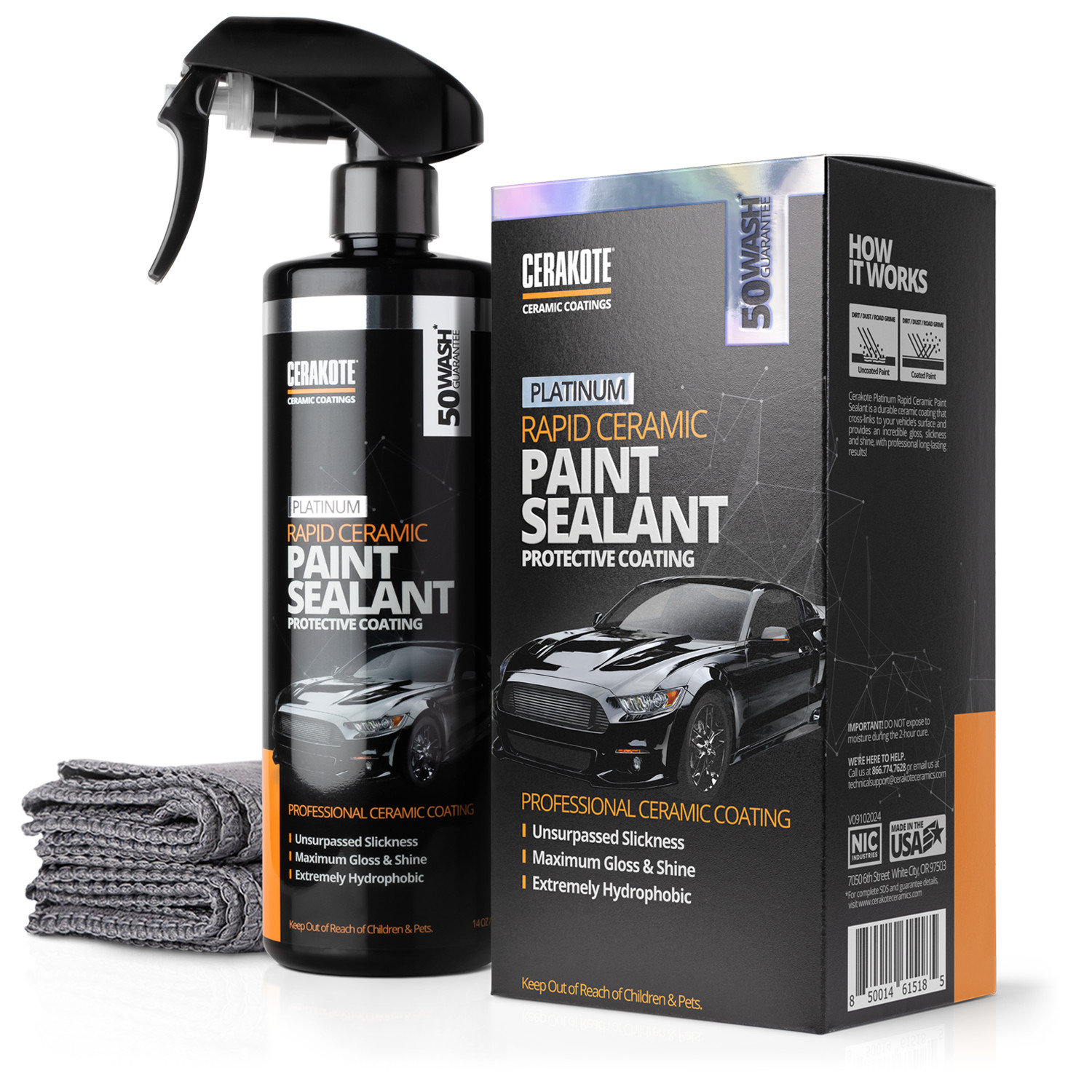 CERAKOTE® Platinum Rapid Ceramic Paint Sealant Kit (14oz) CERAKOTE® Platinum Rapid Ceramic Paint Sealant Kit (14oz)