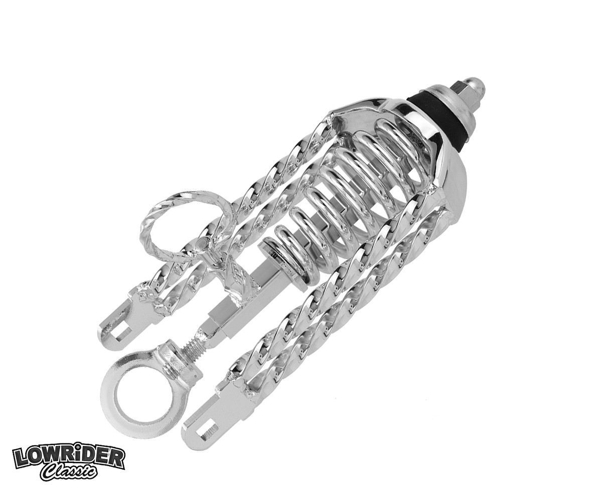 OG Lowrider Classic Spring Suspension Fork Slammer Double SquareTwist Kit Chrome OG Lowrider Classic Spring Suspension Fork Slammer Double SquareTwist Kit Chrome