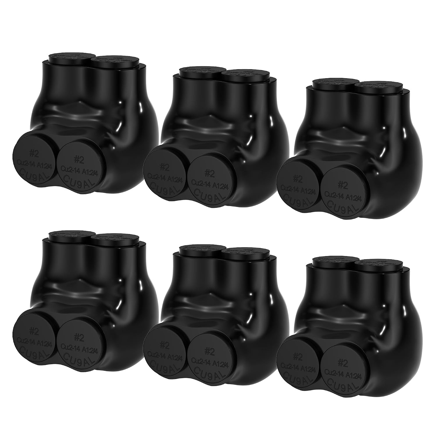 2 Port Insulated Connector Multi Tap Connector 2-14 AWG Aluminum to Copper Wi...