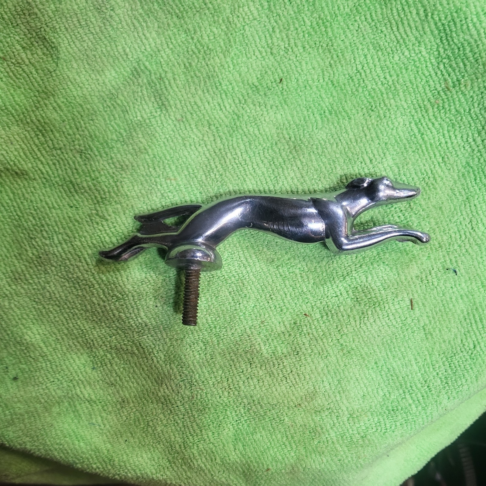 ORIGINAL ANTIQUE GREYHOUND CAR HOOD ORNAMENT