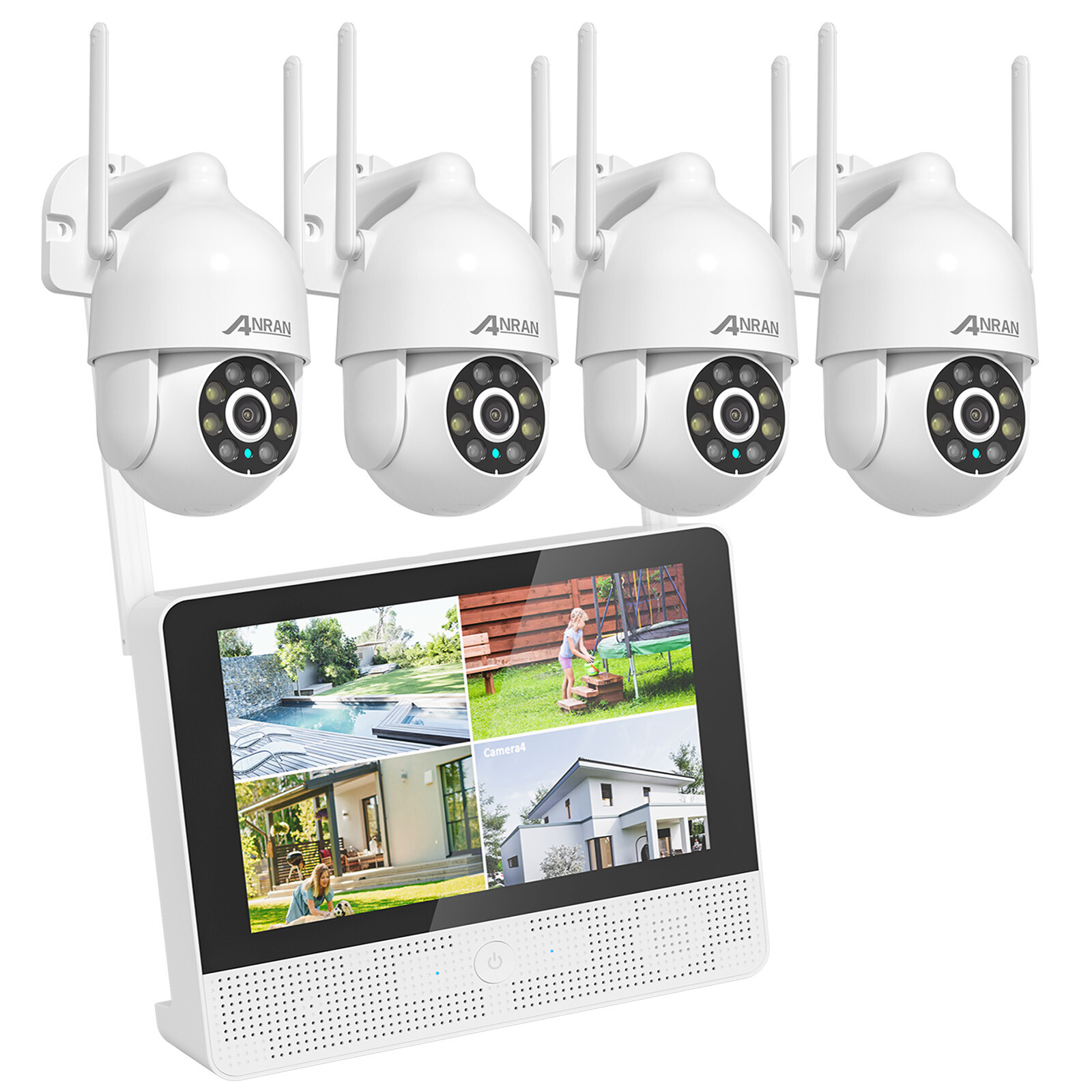 ANRAN Home Wireless Security Camera System  Outdoor WiFi 2TB HDD 8CH 5MP NVR Kit