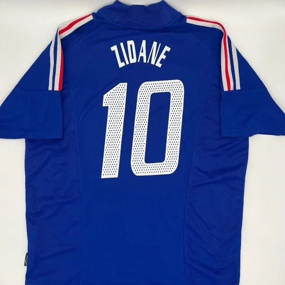 Zidane #10 France 2002/2003/2004 Home ORIGINAL Adidas Soccer Jersey (L) Zidane #10 France 2002/2003/2004 Home ORIGINAL Adidas Soccer Jersey (L)