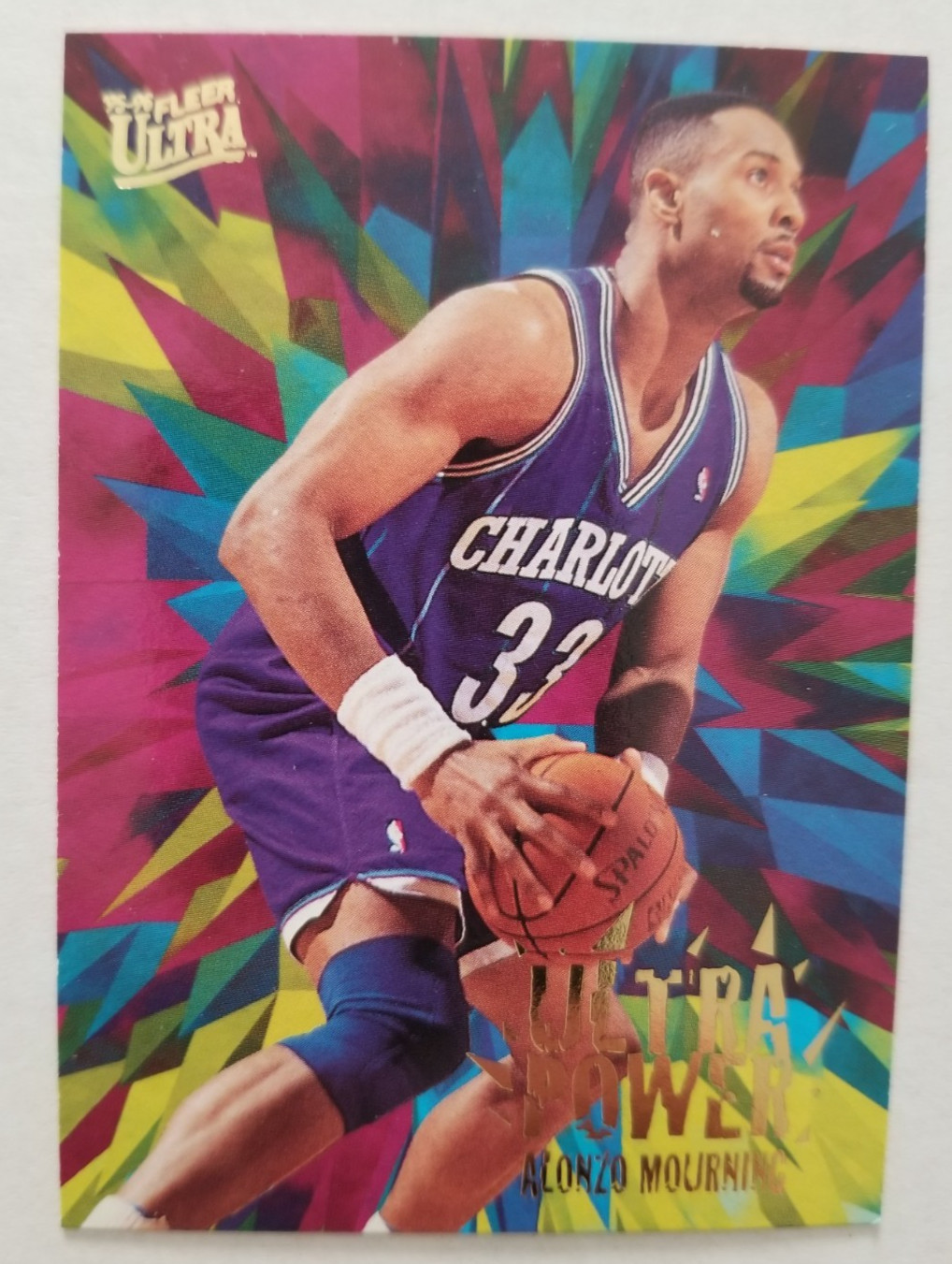 1995-96 Fleer Ultra - Ultra Power Alonzo Mourning #6 1995-96 Fleer Ultra - Ultra Power Alonzo Mourning #6