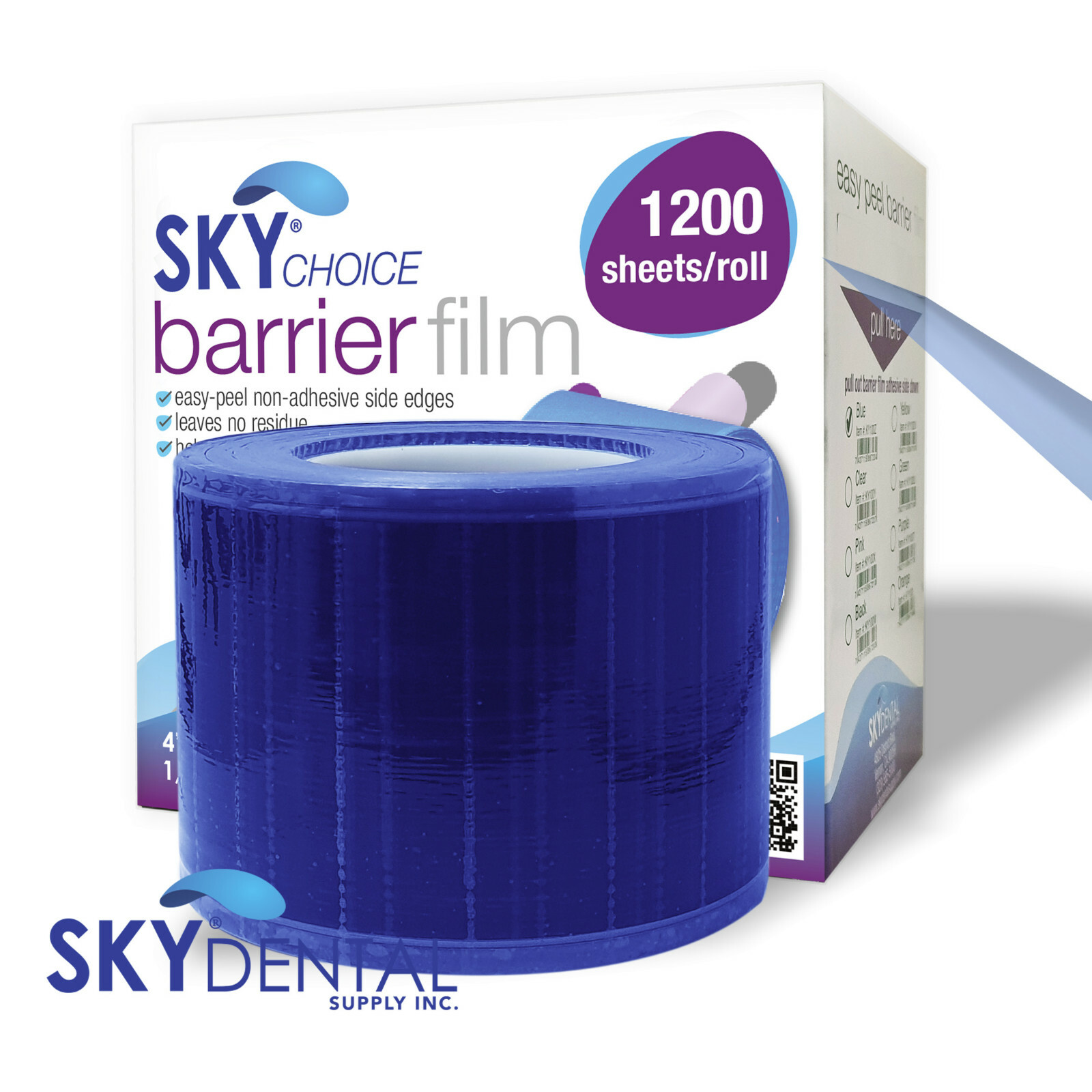 DENTAL BARRIER FILM 4X6 1200 PERFORATED PLASTIC ROLL BLUE CLEAR PINK BLACK DENTAL BARRIER FILM 4X6 1200 PERFORATED PLASTIC ROLL BLUE CLEAR PINK BLACK