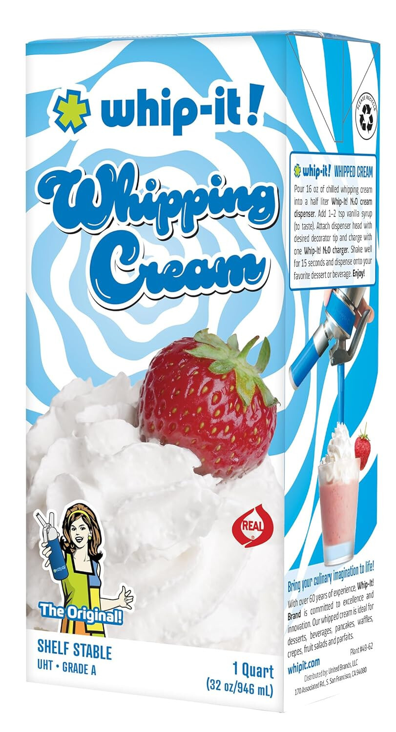 Whip-It Heavy Whipping Cream, Shelf Stable - 32 oz - CASE OF 12