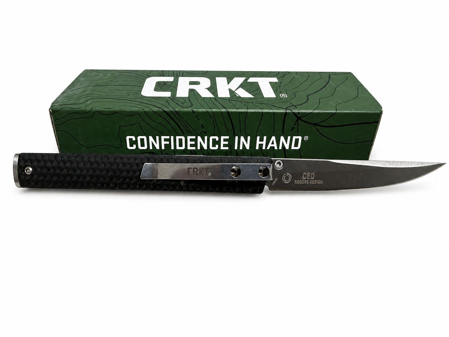CRKT CEO EDC Folding Pocket Knife Low Profile BLACK ON BL ACK 7096 New in Box