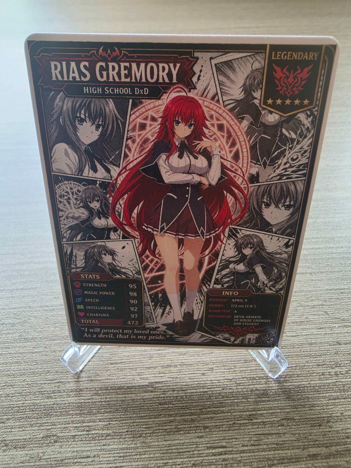 Rias Gremory High School DxD Manga edition Anime Card Custom Neko Nevi Series