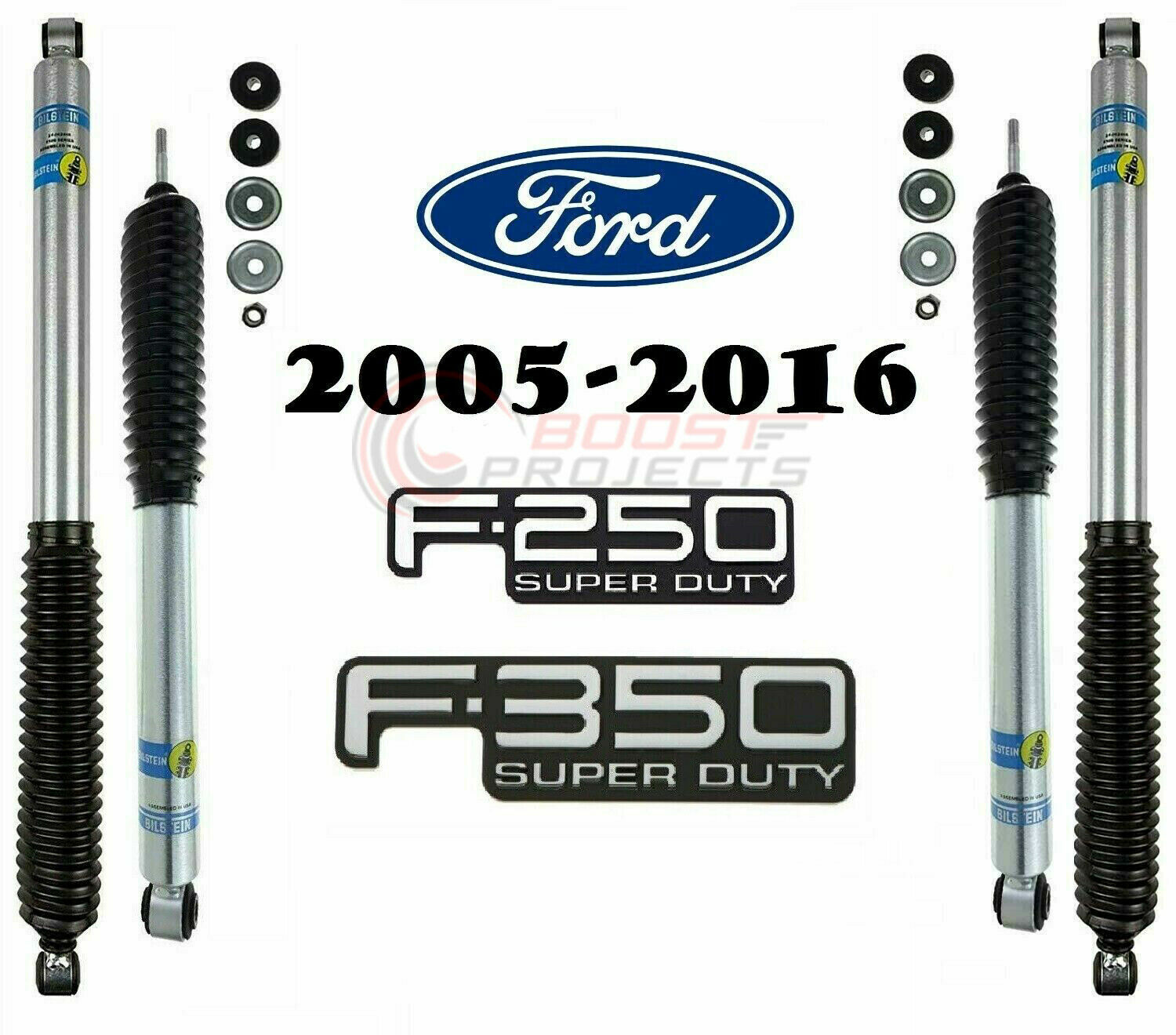 Bilstein B8 5100 Front Rear Shocks For 2005-2016 F-250 / F-350 Super Duty Trucks Bilstein B8 5100 Front Rear Shocks For 2005-2016 F-250 / F-350 Super Duty Trucks