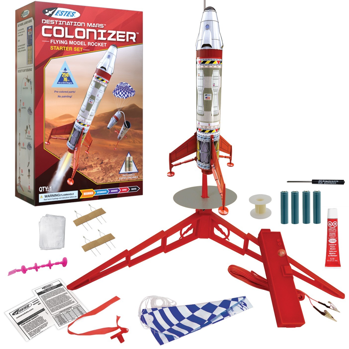 Estes Colonizer Model Rocket Starter Set, Beginner Skill Level (WITHOUT ENGINES) Estes Colonizer Model Rocket Starter Set, Beginner Skill Level (WITHOUT ENGINES)