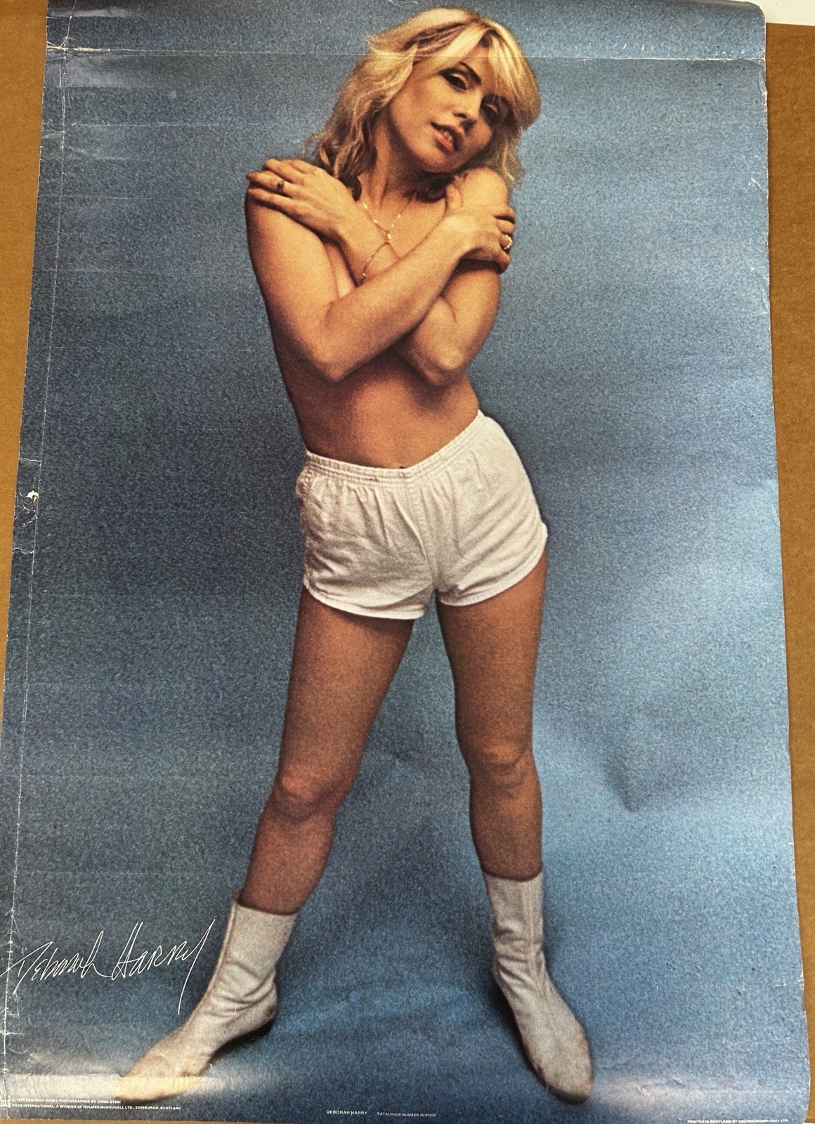 Vintage 1979 Debbie Harry Blondie Poster 24x37 Printed In Scotland