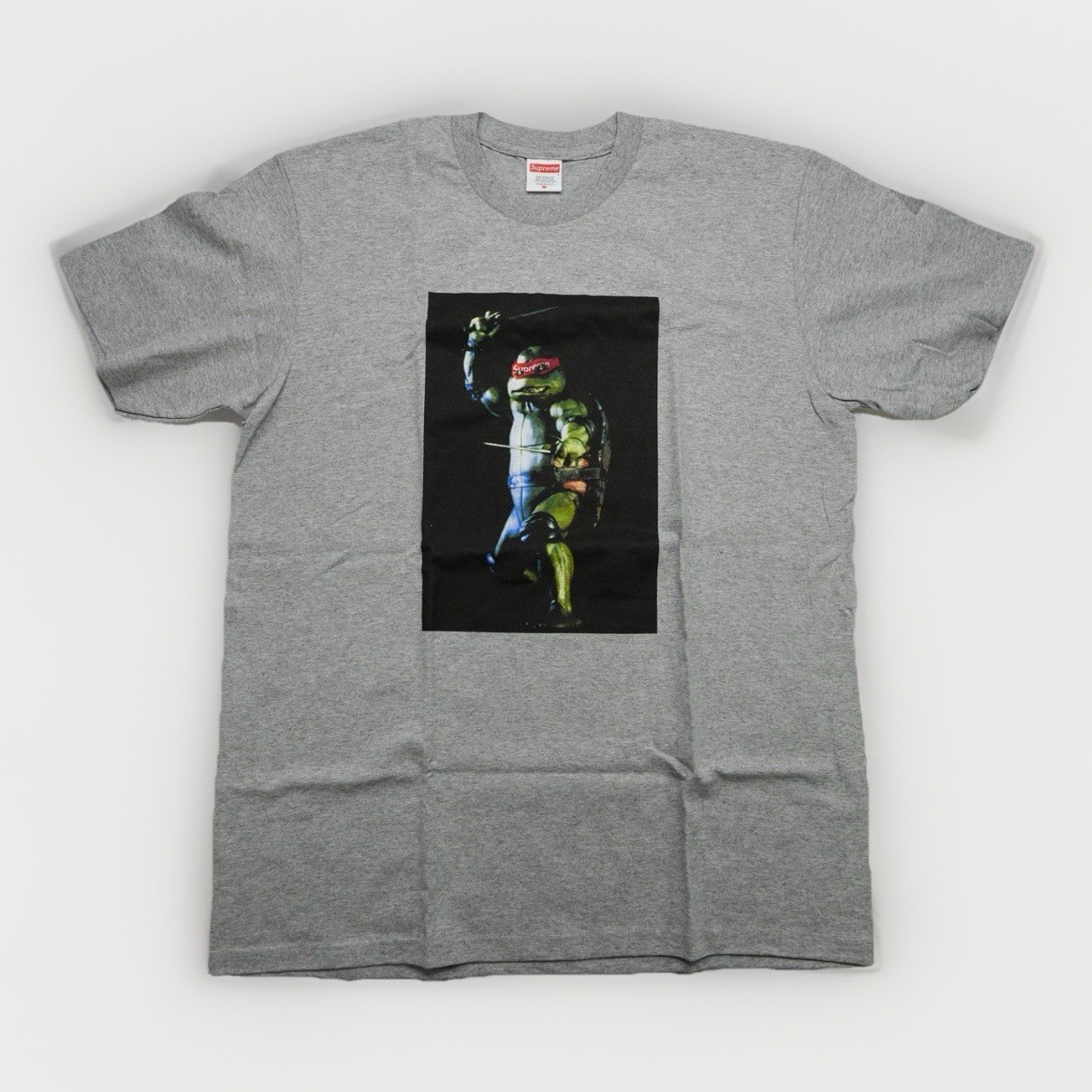 NWT SUPREME TMNT RAPHAEL TEE SS21 Heather Grey Sz MEDIUM New 100% Authentic Rare
