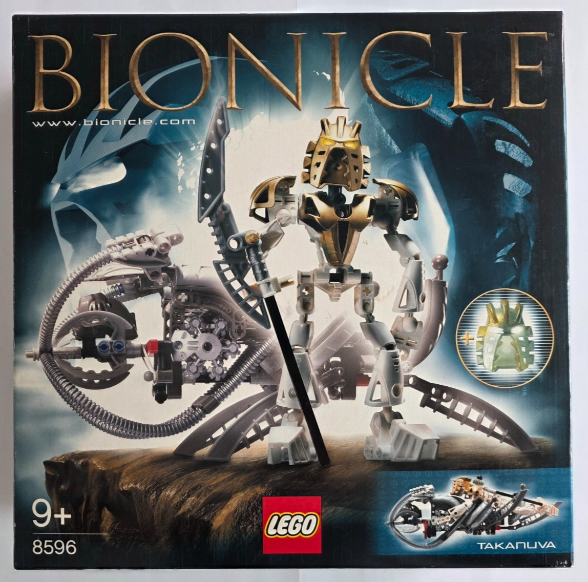 LEGO 8596 Bionicle Takanuva (2003) UNASSEMBLED Open Box - Sealed Inner Bags RARE LEGO 8596 Bionicle Takanuva (2003) UNASSEMBLED Open Box - Sealed Inner Bags RARE