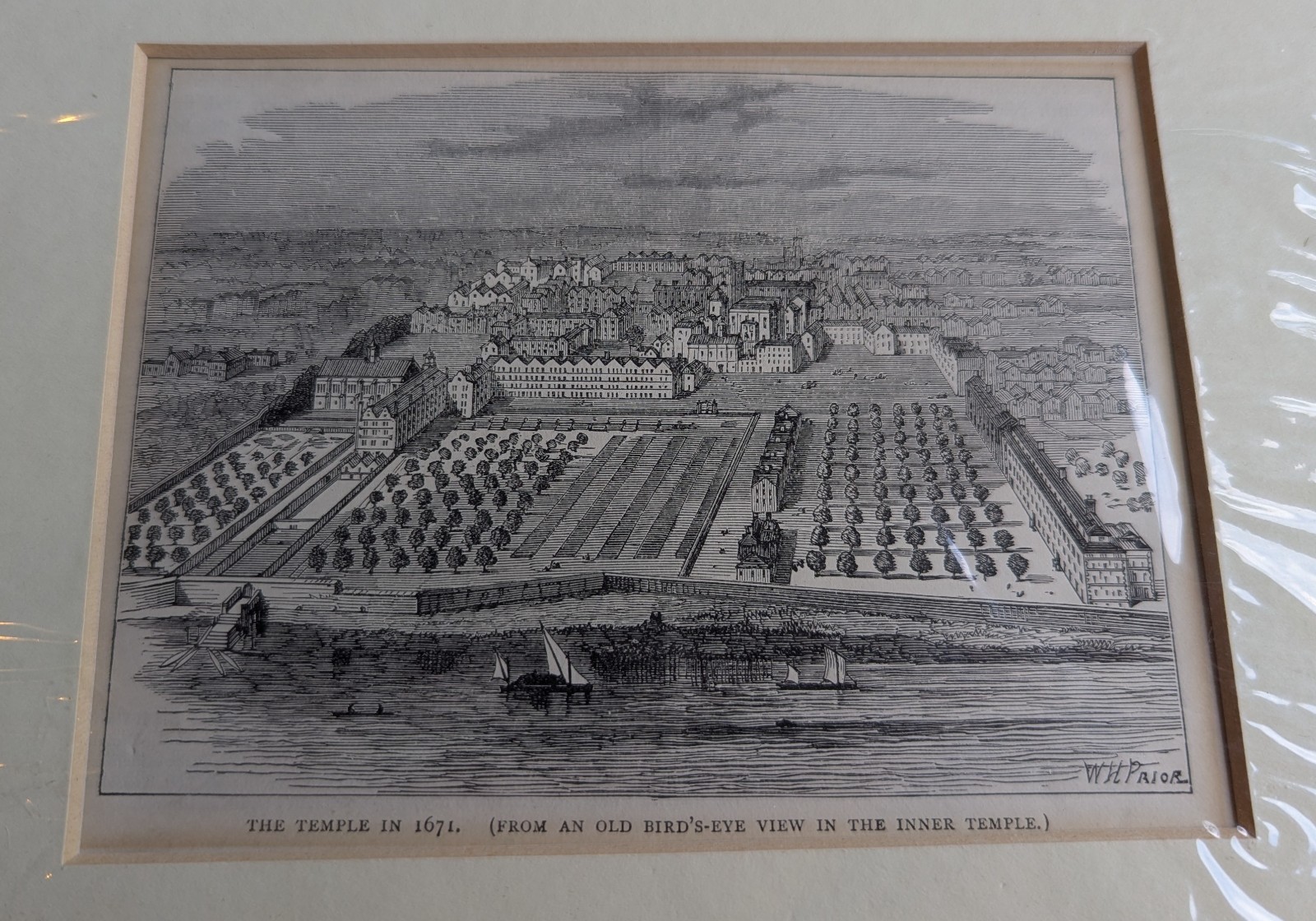 Antique wood-engraved print titled 