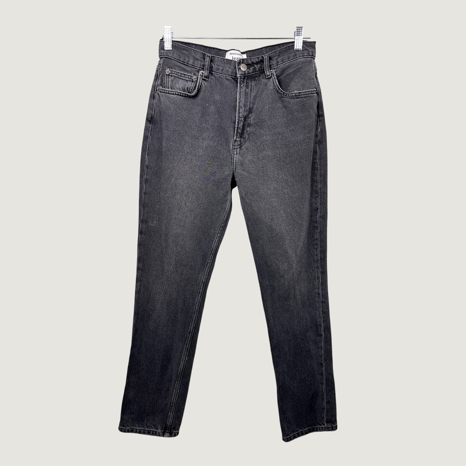 Reformation Jeans Size 28 Monterey Grey Smart Ass High Rise Straight Leg Denim